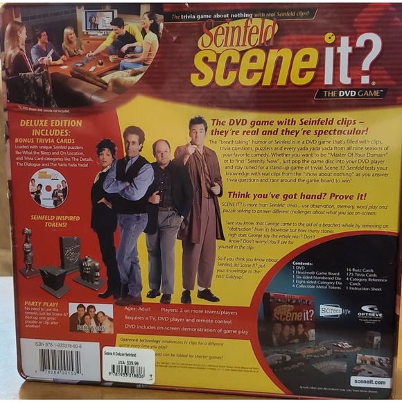 Seinfeld Scene It? The DVD Game Deluxe New factory sealed tin never opened - Picture 2 of 10